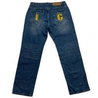 Ice Cream Billionaire Boys Club Running Dog Blue and Yellow Jeans (36W)