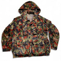 Swiss Army Camo M70 Camouflage Red Green and Brown Vintage Full Suit Jacket Trousers and Bag (XL)