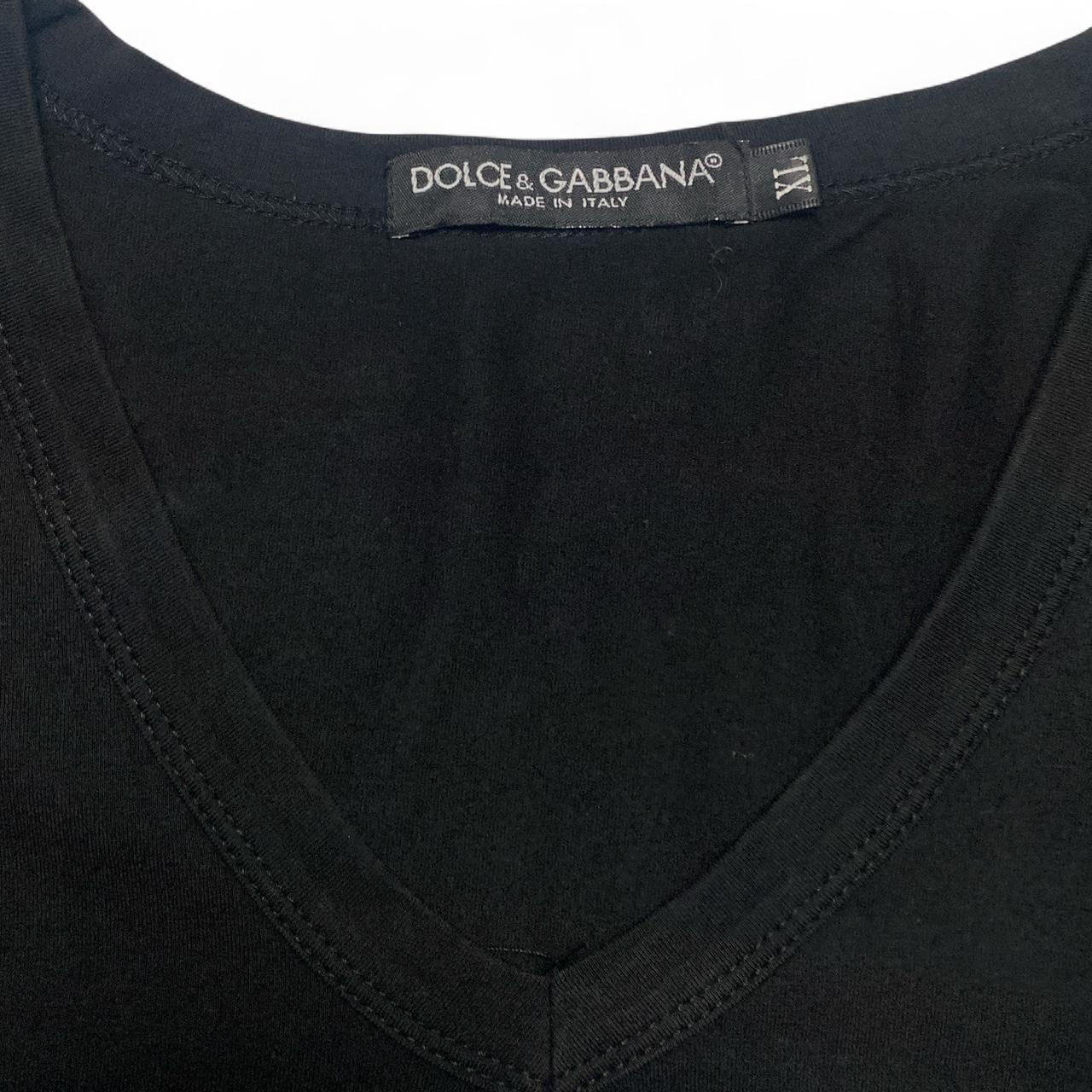 Dolce and Gabbana Black and White Mike Tyson Picture Graphic Womens T Shirt (XL)