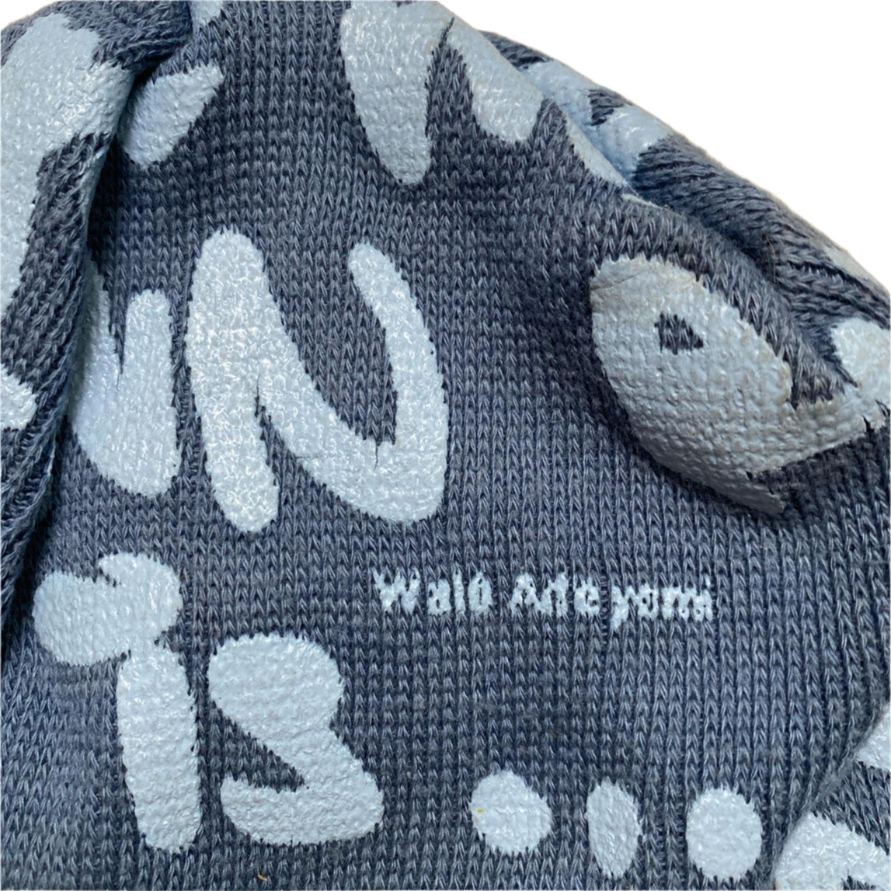 B Side Wale Adeyemi Blue Graffiti Beanie Hat