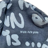 B Side Wale Adeyemi Blue Graffiti Beanie Hat