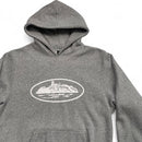 Corteiz Grey and White Alcatraz Hoodie (M)