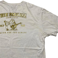 True Religion White and Gold T Shirt (2XL)
