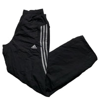 Adidas Black and Grey Shell Trackpant Baggy Bottoms (S)