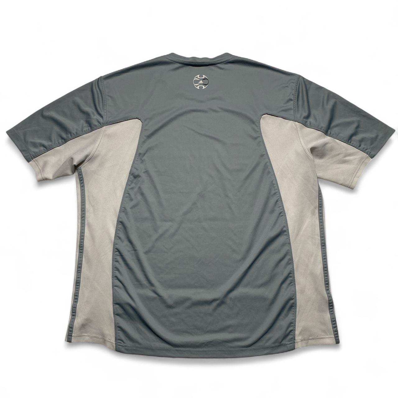 Adidas Predator Vintage y2k Grey and White Football Jersey T Shirt (L)