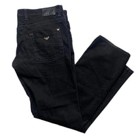 Armani Black Comfort Fit Baggy Jeans (38W)