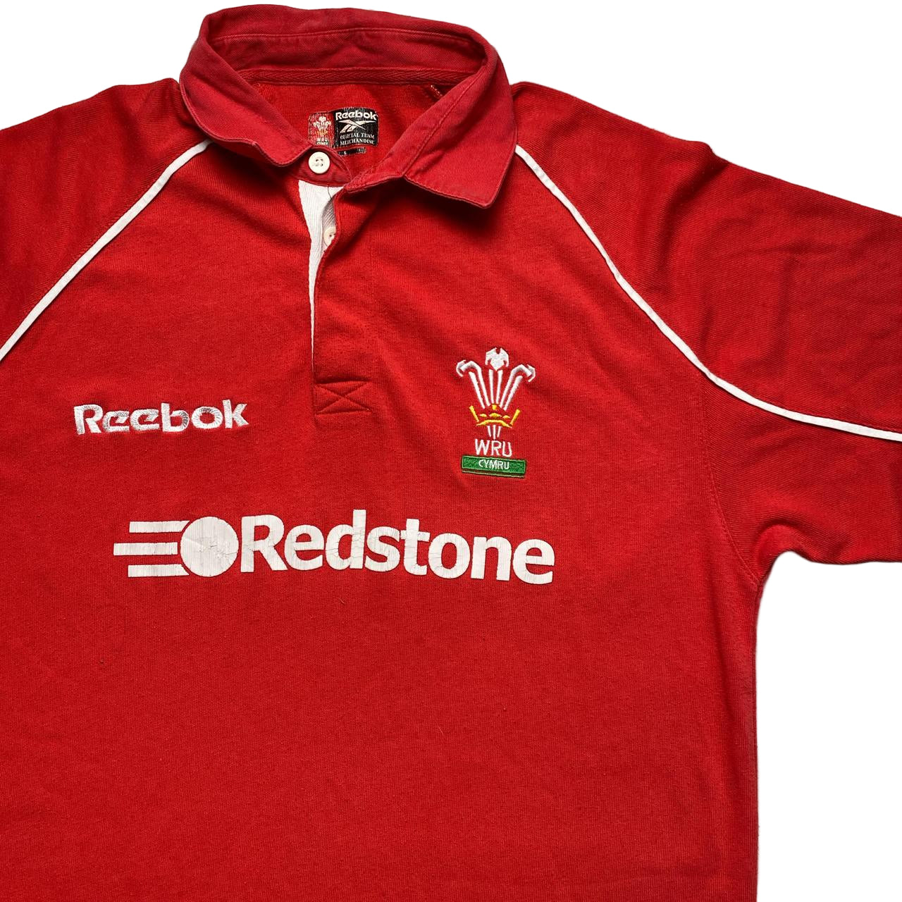 Wales Reebok Vintage Rugby Jersey Red and White (S)