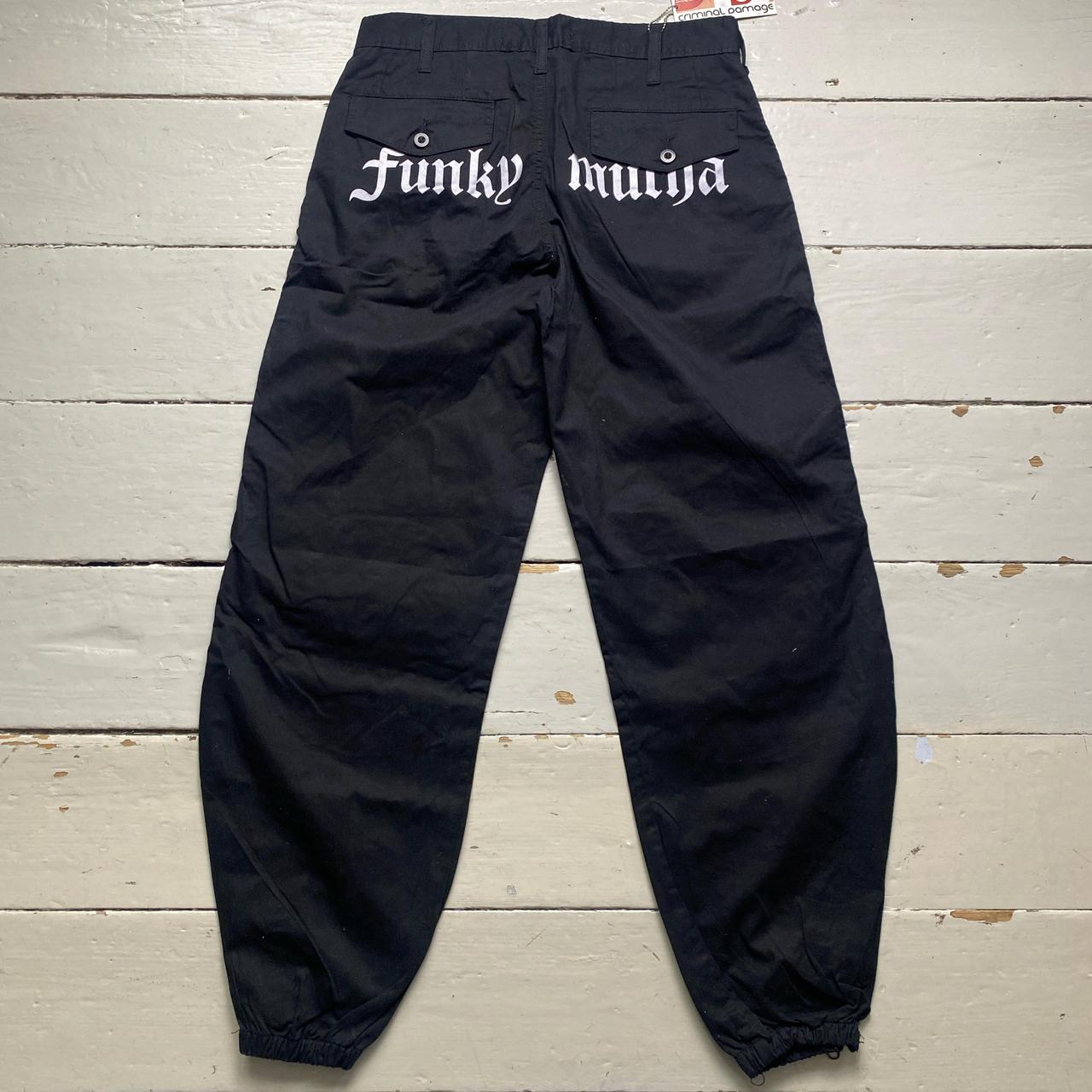 Criminal Damage Funky Mutha Cargo Trousers Black