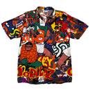 Gorilaz All Over Graffiti Print Short Sleeve Shirt (L)