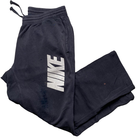 Nike Club Spellout Navy and White Baggy Joggers (XL)