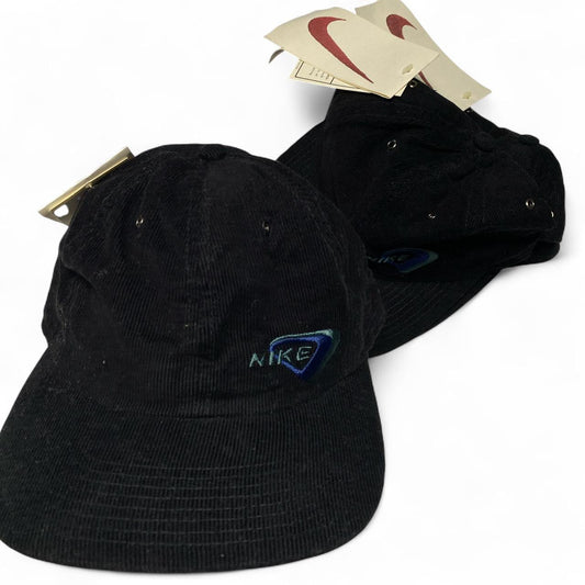 Nike Vintage 90’s Black Green and Blue Corduroy Cap