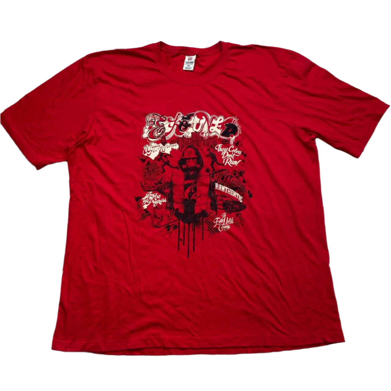 Ecko UnLTD Vintage y2k Grafitti Red and Black T Shirt (3XL)