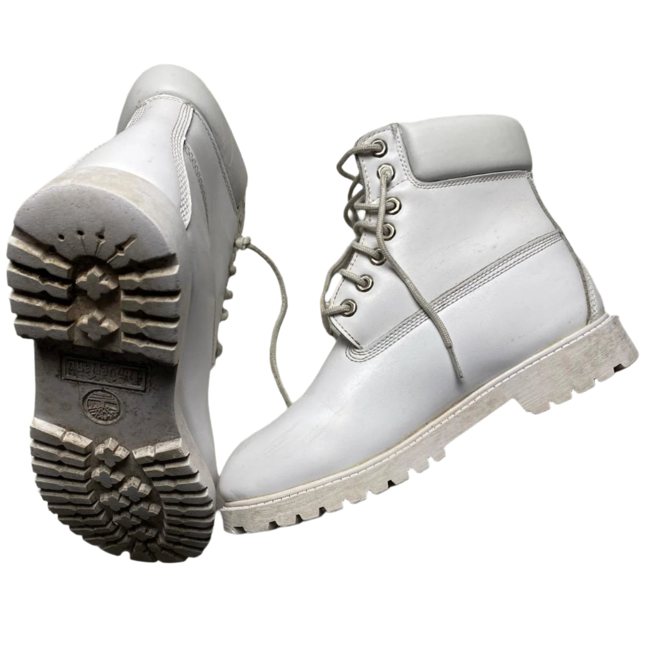 Timberland White Leather Boots (UK 8M)