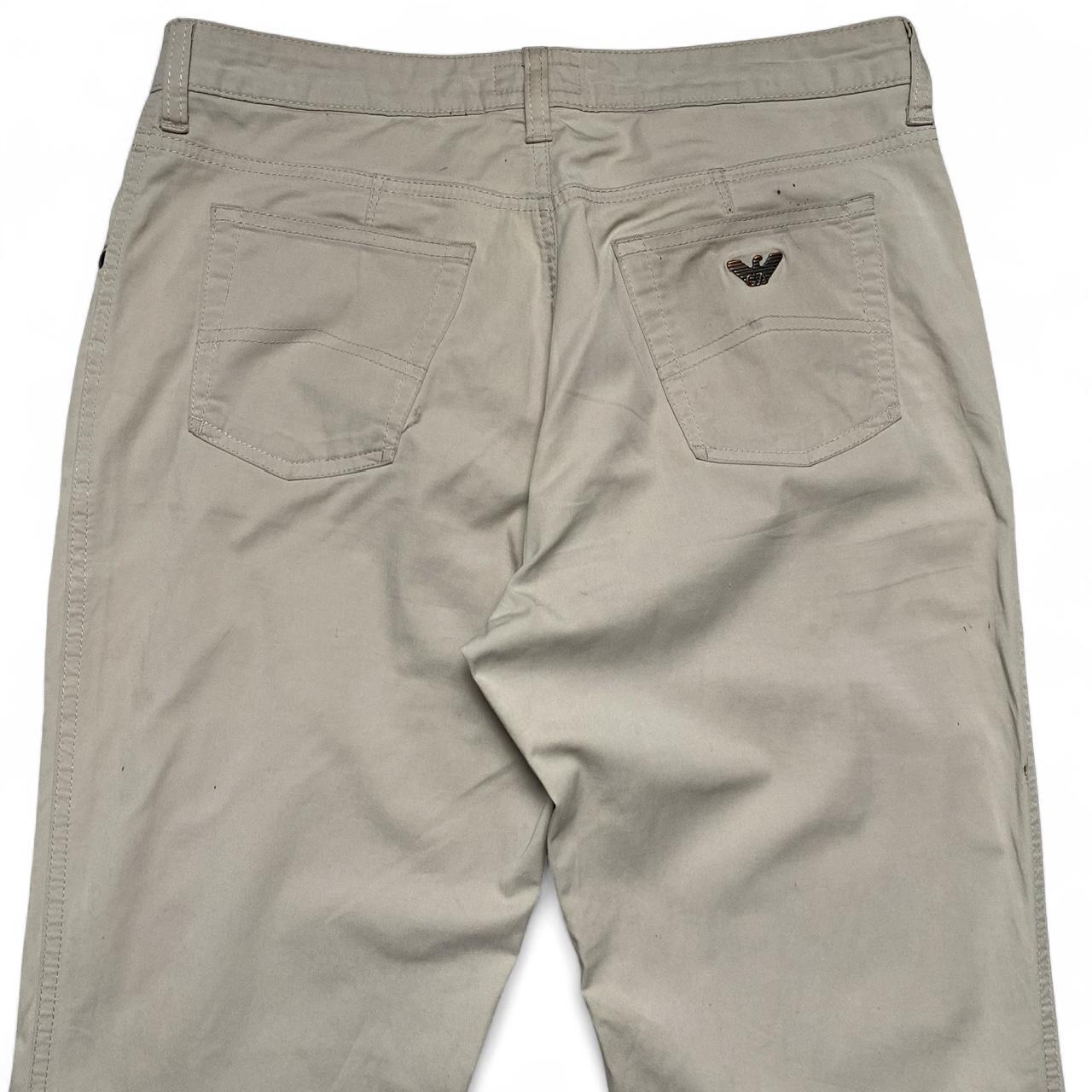 Armani Jeans Womens Beige Cream Flared Straight Leg Trousers (31W)