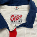 England Rugby Vintage Cotton Traders Polo Long Sleeve Shirt (L)