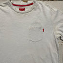 Supreme White and Red Small Tag Long Sleeve T Shirt Sweatshirt (L)