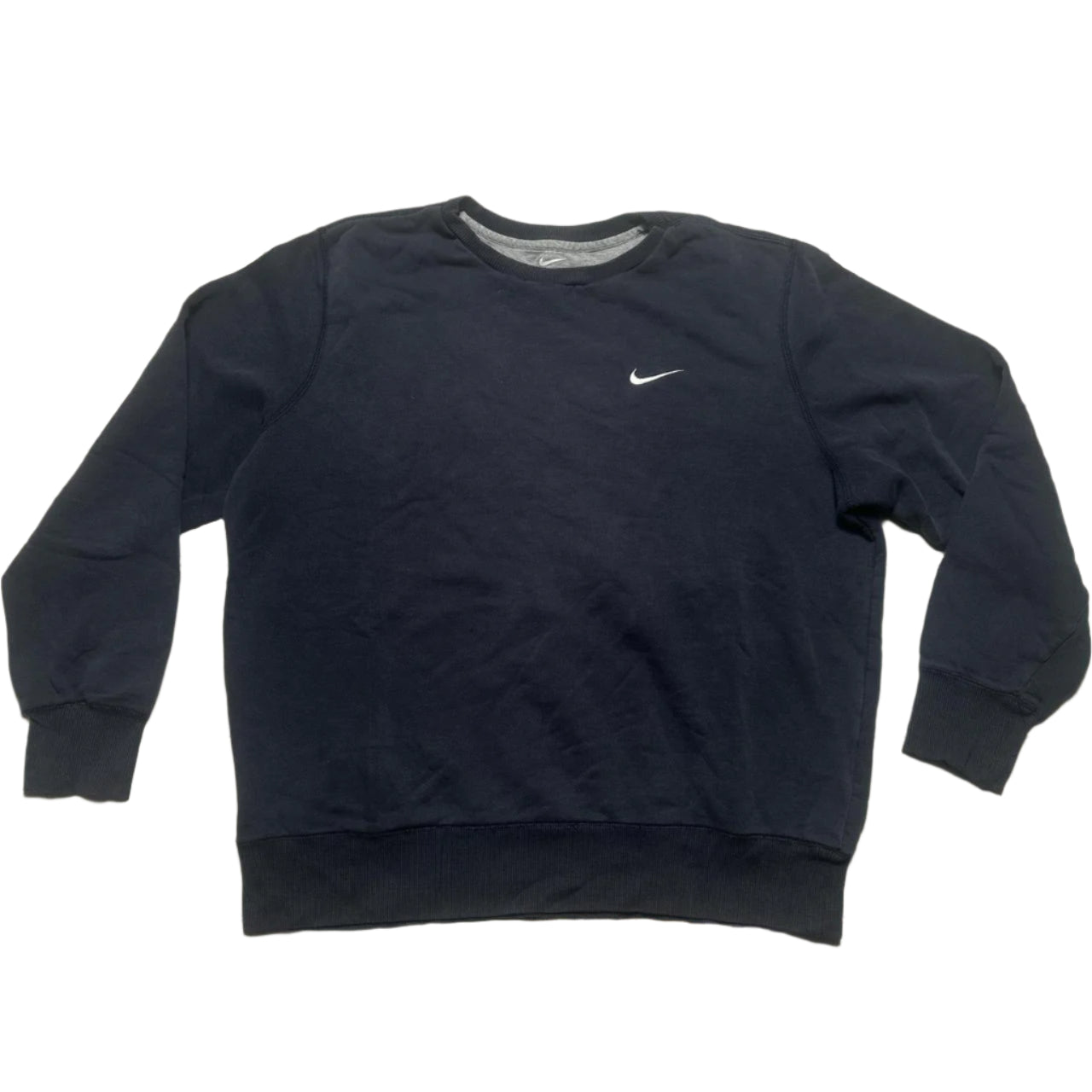 Nike Navy and White Swoosh Jumper (XL)