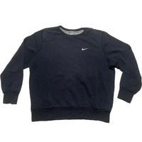 Nike Navy and White Swoosh Jumper (XL)