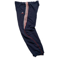 Adidas Navy Red and White Y2K Shell Nylon Trackpant Bottoms (XL)