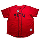 Patta Baseball Short Sleeve Shirt Red and Black (L)
