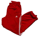 Adidas Red and White Stripes Shell Baggy Trackpant Bottoms (M)