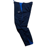 Nike Total 90 Vintage Navy and Blue White Swoosh Baggy Shell Trackpant Bottoms (L)