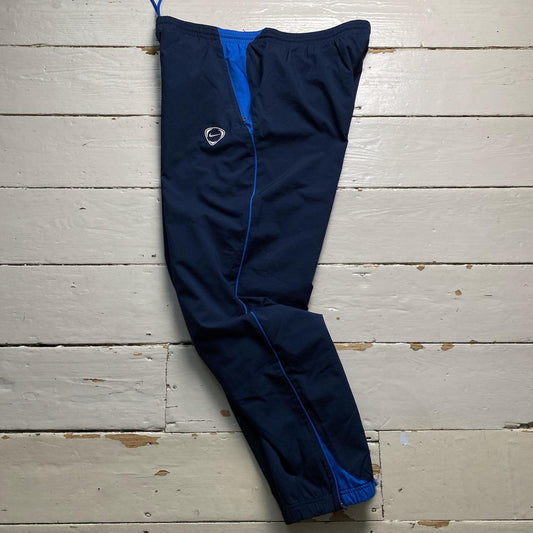 Nike Total 90 Vintage Navy and Blue White Swoosh Baggy Shell Trackpant Bottoms