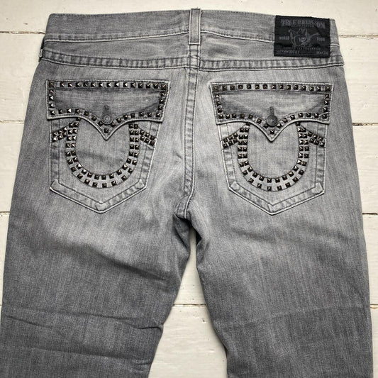 True Religion Grey Studded Jeans