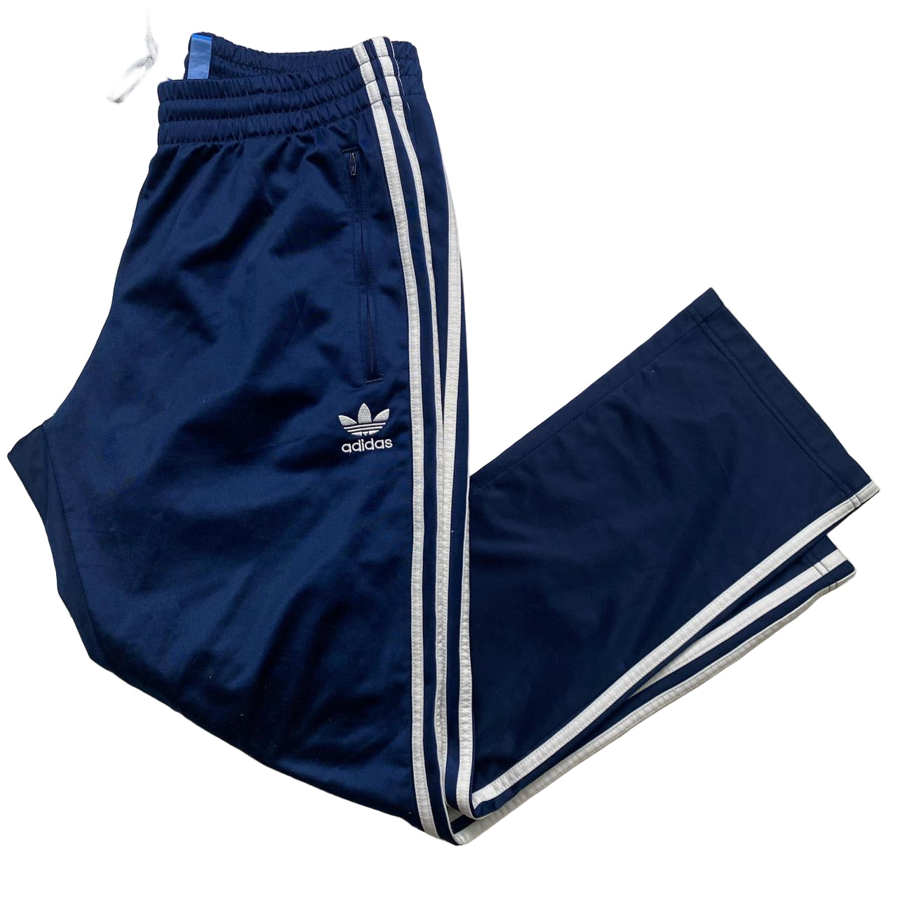Adidas SST Navy and White 3 Stripe Joggers (L)