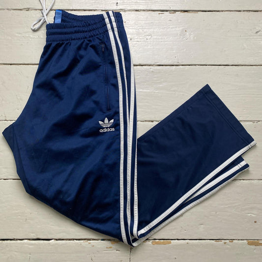 Adidas SST Navy and White 3 Stripe Joggers