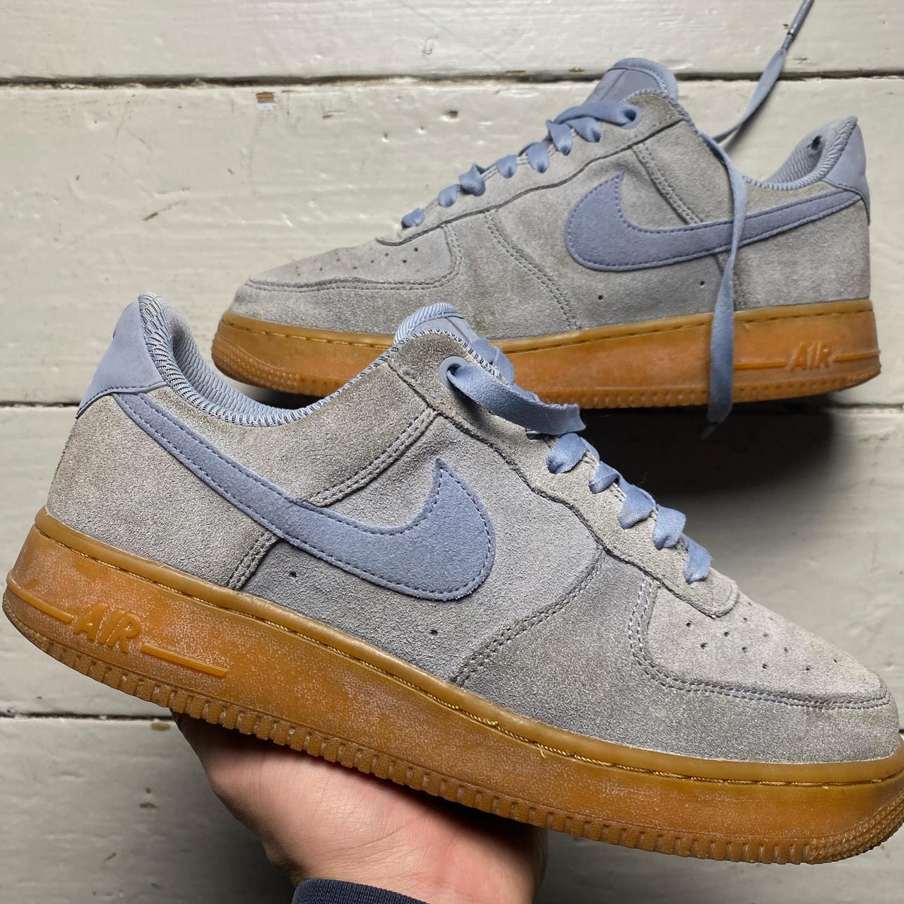 Nike Air Force 1 Blue and Gum Sole