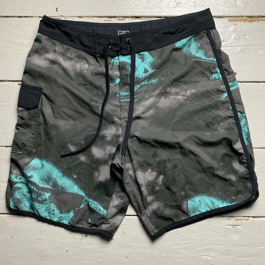 Nike Khaki Green Blue and Black Running Shorts