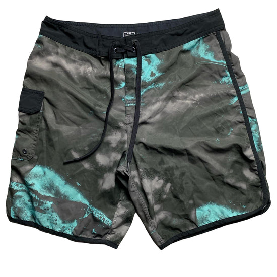 Nike Khaki Green Blue and Black Running Shorts (M)
