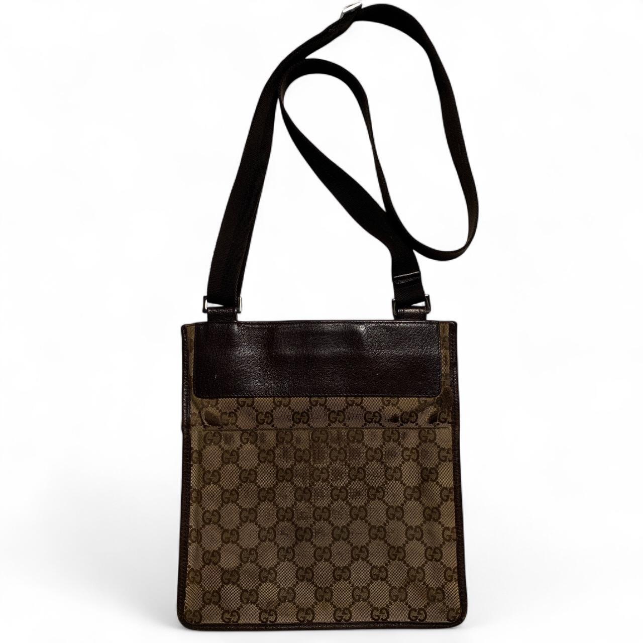 Gucci GG Monogram Brown Canvas Pouch Bag