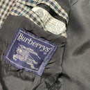 Burberry Vintage Burberrys Black White and Green Tweed Blazer Suit Jacket (L)