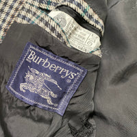 Burberry Vintage Burberrys Black White and Green Tweed Blazer Suit Jacket (L)