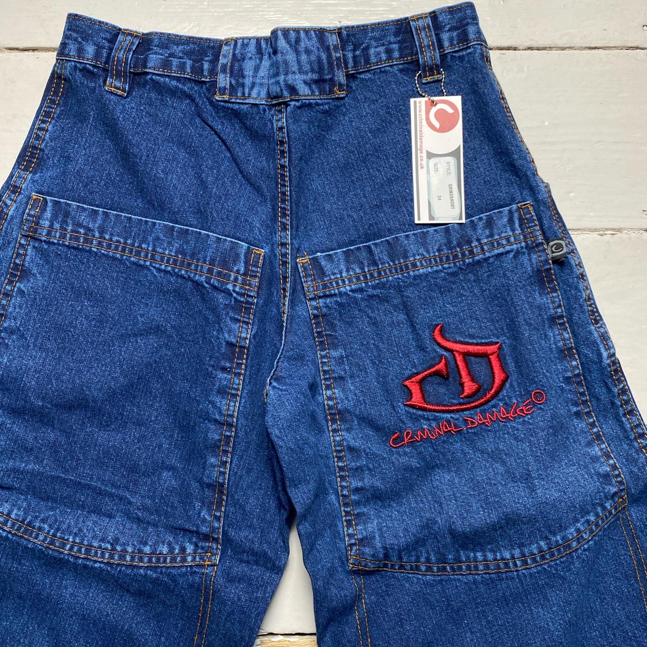 Criminal Damage Baggy Vintage y2k Jorts Jean Shorts