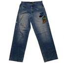 South Pole Vintage Sneaker Embroidery Light Blue Distressed Jeans