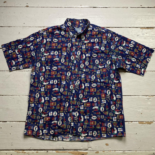 Pierre Balmain Vintage 90’s Golf Repeat Print Short Sleeve Summer Shirt