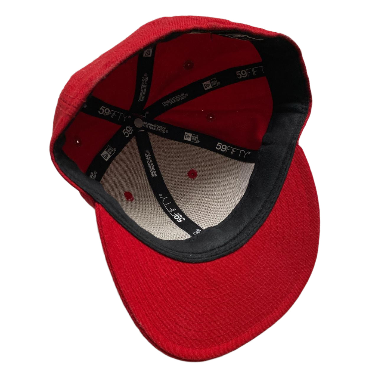 LA Dodgers Upside Down LA 59Fifty Fitted Red and White Cap