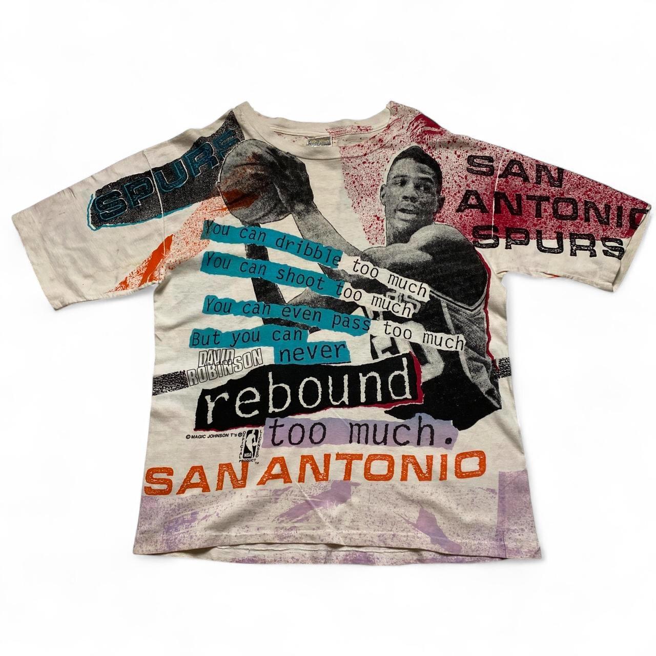San Antonio Spurs David Robinson NBA Vintage 90’s Basketball Graphic T Shirt (L)