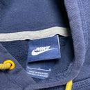 Nike Big Swoosh Navy and Yellow Hoodie (L)