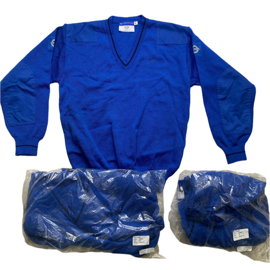 Workwear Blue V Neck Jumpers (M)