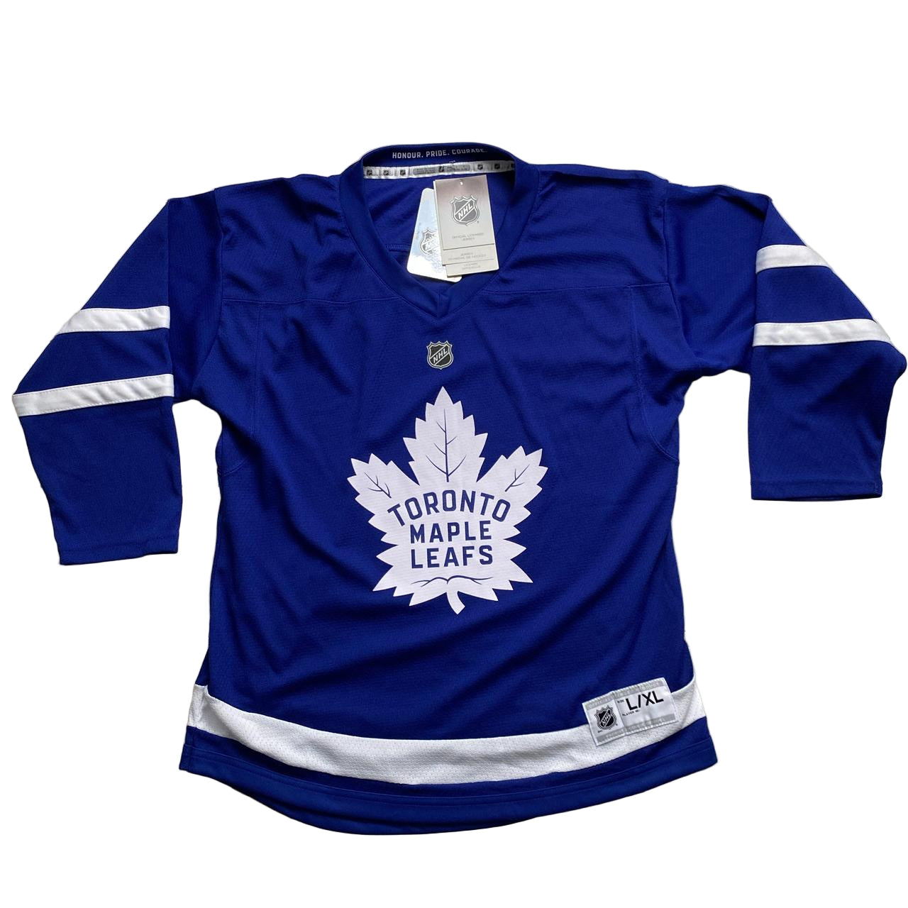 Toronto Maple Leafs Blue and White Hockey NHL Jersey (L)
