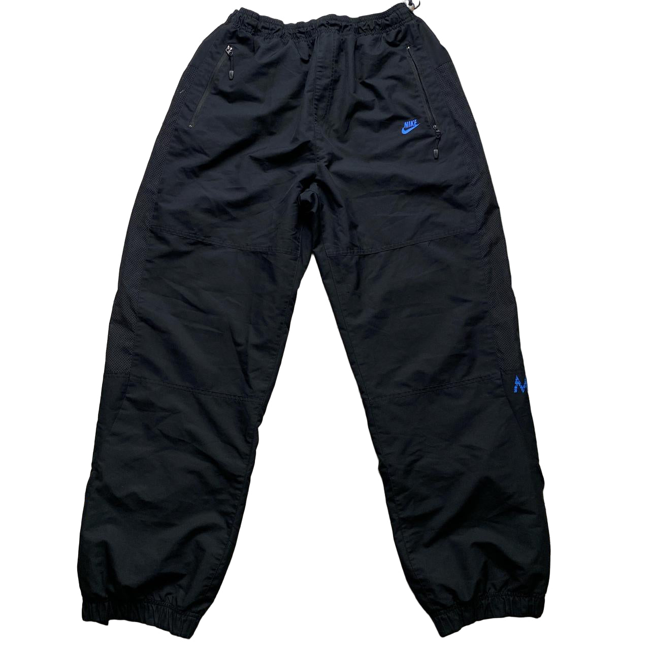 Nike Air Max LTD Black and Blue Baggy Trackpant Shell Pants (L)