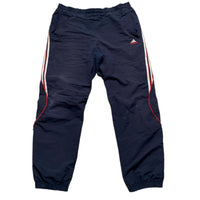 Adidas Navy Red and White Y2K Shell Nylon Trackpant Bottoms (XL)