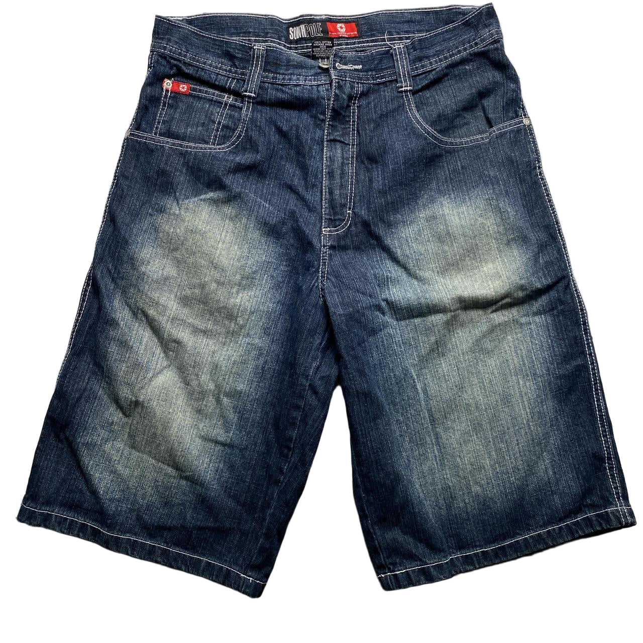 South Pole Vintage Baggy Stonewashed Jorts Jean Shorts (32W)