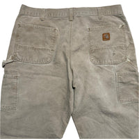 Carhartt Vintage Distressed Workwear Carpenter Cargo Trousers Light Khaki (36W)