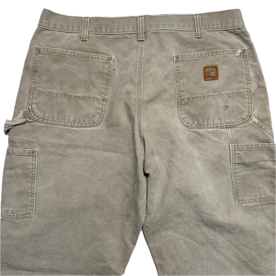 Carhartt Vintage Distressed Workwear Carpenter Cargo Trousers Light Khaki (36W)