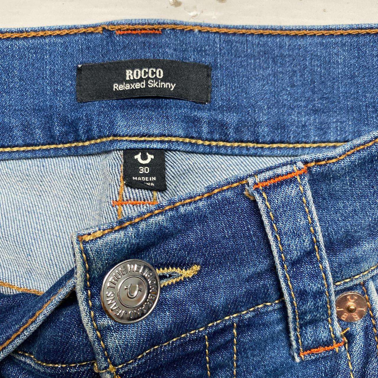 True Religion Rocco Relaxed Skinny Blue Jeans